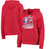 Philadelphia Phillies 5th & Ocean by New Era Women's Raw Edges & Pouch Raglan Pullover Hoodie - Red