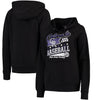 Colorado Rockies 5th & Ocean by New Era Women's Raw Edges & Pouch Raglan Pullover Hoodie - Black