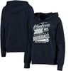New York Yankees 5th & Ocean by New Era Women's Raw Edges & Pouch Raglan Pullover Hoodie - Navy