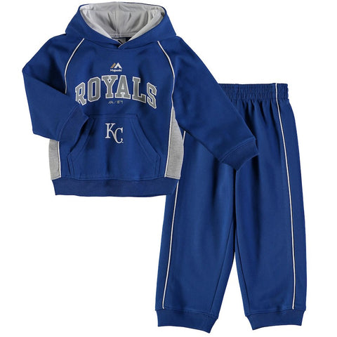 Kansas City Royals Majestic Toddler Lil Fan Fleece Set - Royal