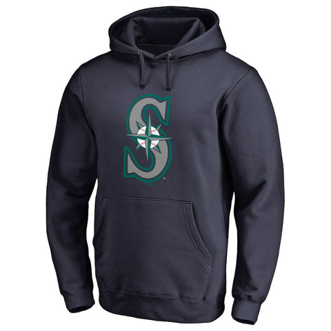 Seattle Mariners Team Color Primary Logo Pullover Hoodie