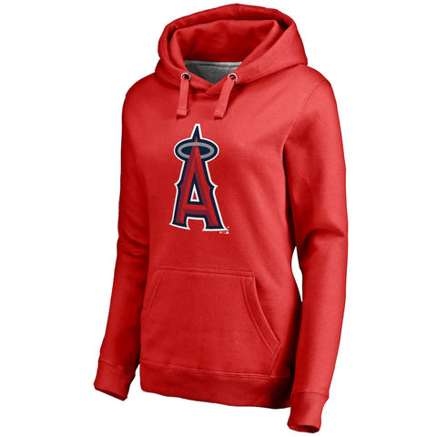 Los Angeles Angels Women's Team Color Primary Logo Pullover Hoodie
