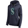 Seattle Mariners Women's Secondary Color Primary Logo Pullover Hoodie