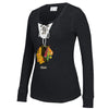 Chicago Blackhawks CCM Women's Lace-Up Henley Long Sleeve T-Shirt