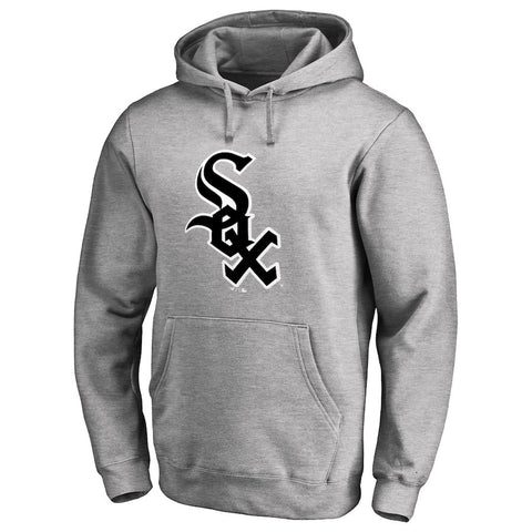 Chicago White Sox Secondary Color Primary Logo Pullover Hoodie - Ash
