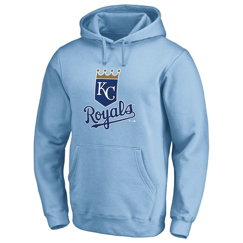 Kansas City Royals Secondary Color Primary Logo Pullover Hoodie - Light Blue