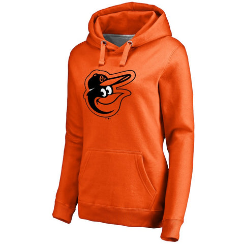 Baltimore Orioles Women's Secondary Color Primary Logo Pullover Hoodie