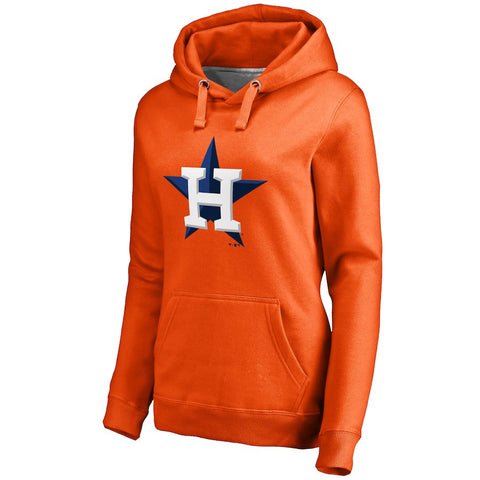 Houston Astros Women's Secondary Color Primary Logo Pullover Hoodie