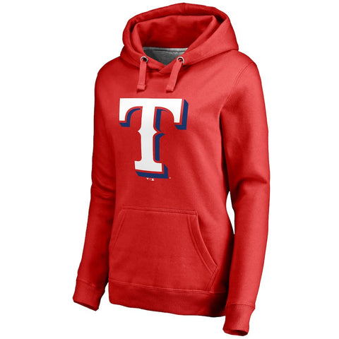 Texas Rangers Women's Secondary Color Primary Logo Pullover Hoodie