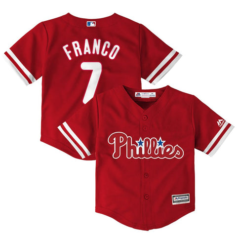 Maikel Franco Philadelphia Phillies Majestic Toddler Fashion Official Cool Base Player Jersey - Red