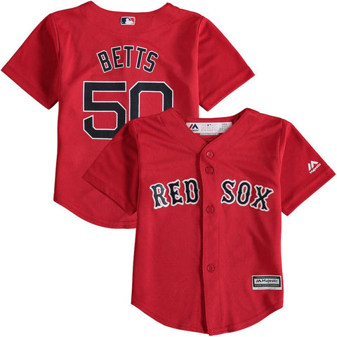 Mookie Betts Boston Red Sox Majestic Toddler Alternate Official Cool Base Player Jersey - Red