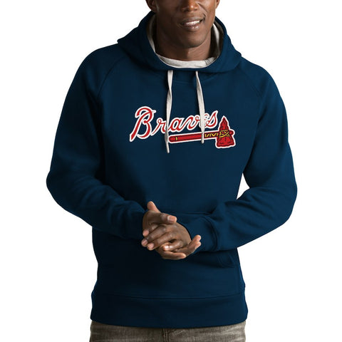 Atlanta Braves Antigua Victory Pullover Hoodie