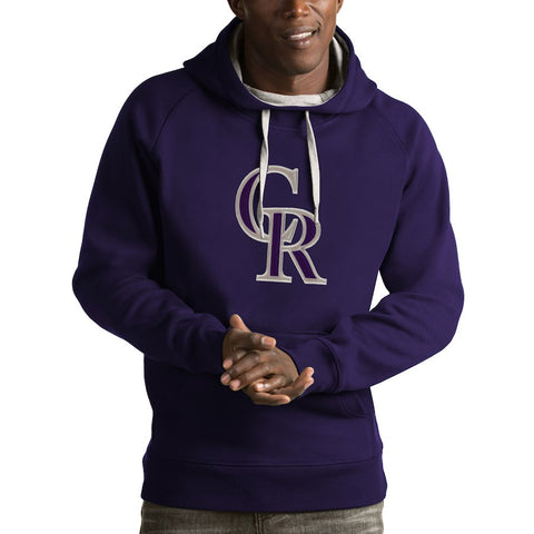 Colorado Rockies Antigua Victory Pullover Hoodie