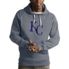 Kansas City Royals Antigua Victory Pullover Hoodie - Heathered Gray
