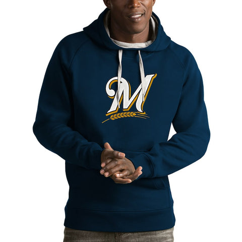 Milwaukee Brewers Antigua Victory Pullover Hoodie