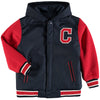 Cleveland Indians JH Design Youth Reversible Hooded Jacket - Navy/Red