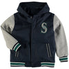 Seattle Mariners JH Design Youth Reversible Hooded Jacket - Navy/Gray