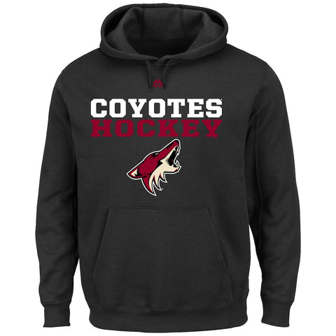 Arizona Coyotes Majestic Feel The Pressure Pullover Hoodie - Black