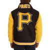 Pittsburgh Pirates JH Design Polytwill Reversible Hooded Jacket - Black/Gold