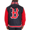 Boston Red Sox JH Design Polytwill Reversible Hooded Jacket - Navy/Red