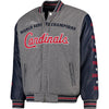 St. Louis Cardinals JH Design MLB Reversible Commemorative Melton Jacket - Heathered Gray