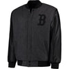 Boston Red Sox JH Designs MLB Reversible Wool Jacket - Heathered Charcoal
