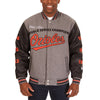 Baltimore Orioles JH Design MLB Reversible Commemorative Melton Jacket - Heathered Gray