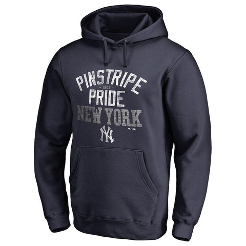New York Yankees Hometown Collection Pinstripe Pride Pullover Hoodie - Navy