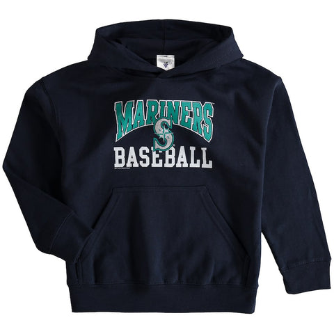 Seattle Mariners Soft as a Grape Youth Pullover Hoodie - Navy
