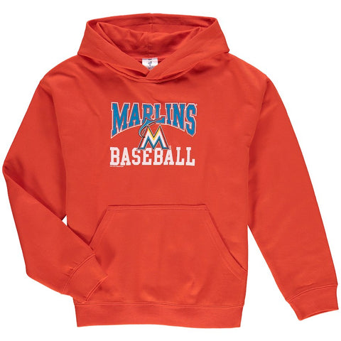 Miami Marlins Soft as a Grape Youth Pullover Hoodie - Orange