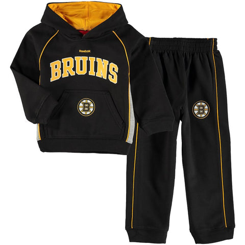 Boston Bruins Reebok Toddler Classic Fan Colorblocked Fleece Set - Black