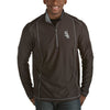 Chicago White Sox Antigua Tempo Half-Zip Pullover Jacket - Heathered Black