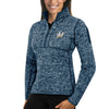 Milwaukee Brewers Antigua Women's Fortune Half-Zip Pullover Sweater - Heathered Navy
