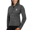 Texas Rangers Antigua Women's Fortune Half-Zip Pullover Sweater - Heathered Charcoal