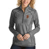 San Francisco Giants Antigua Women's Tempo Desert Dry 1/4-Zip Pullover Jacket - Heathered Black