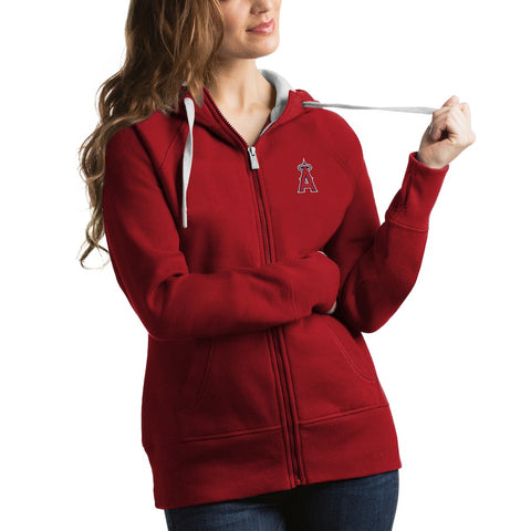 Los Angeles Angels Antigua Women's Victory Full-Zip Hoodie