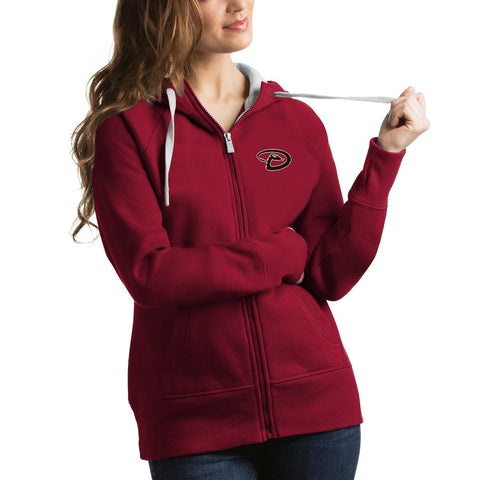 Arizona Diamondbacks Antigua Women's Victory Full-Zip Hoodie - Red