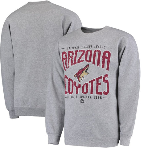 Arizona Coyotes Majestic Ice Classic Pullover Sweater - Gray