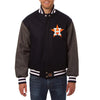 Houston Astros JH Design Two-Tone Wool Jacket - Navy/Gray