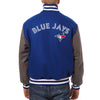 Toronto Blue Jays JH Design Two-Tone Wool Jacket - Royal/Gray