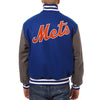 New York Mets JH Design Two-Tone Wool Jacket - Royal/Gray