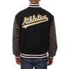 Oakland Athletics JH Design Two-Tone Wool Jacket - Black/Gray