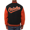 Baltimore Orioles JH Design Two-Tone Wool Jacket - Black/Orange