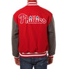Philadelphia Phillies JH Design Two-Tone Wool Jacket - Red/Gray
