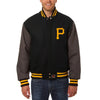 Pittsburgh Pirates JH Design Two-Tone Wool Jacket - Black/Gray