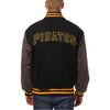 Pittsburgh Pirates JH Design Two-Tone Wool Jacket - Black/Gray