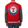 Texas Rangers JH Design Two-Tone Wool Jacket - Red/Gray
