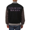 Colorado Rockies JH Design Two-Tone Wool Jacket - Black/Gray