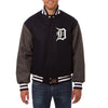 Detroit Tigers JH Design Two-Tone Wool Jacket - Navy/Gray