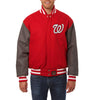 Washington Nationals JH Design Two-Tone Wool Jacket - Red/Gray